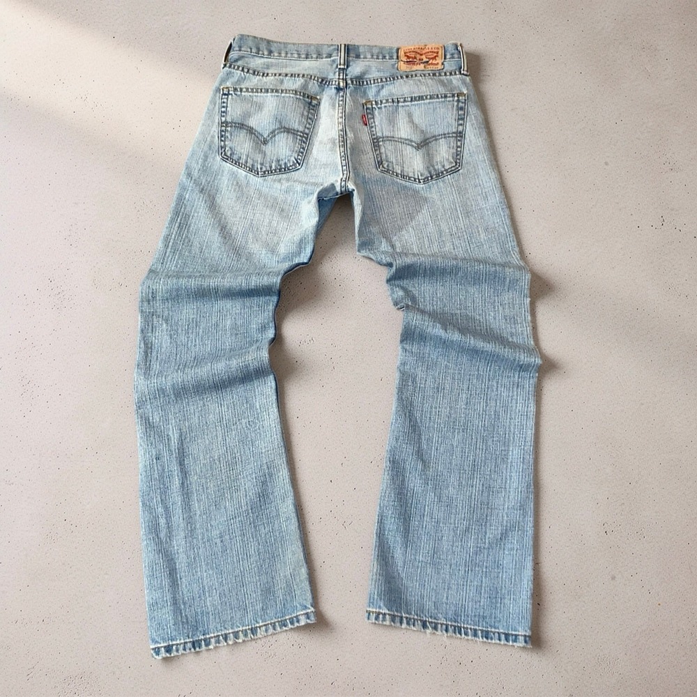 Levi's 527 Mens 32x32 Bootcut Jeans Blue Faded Denim Made in Mexico